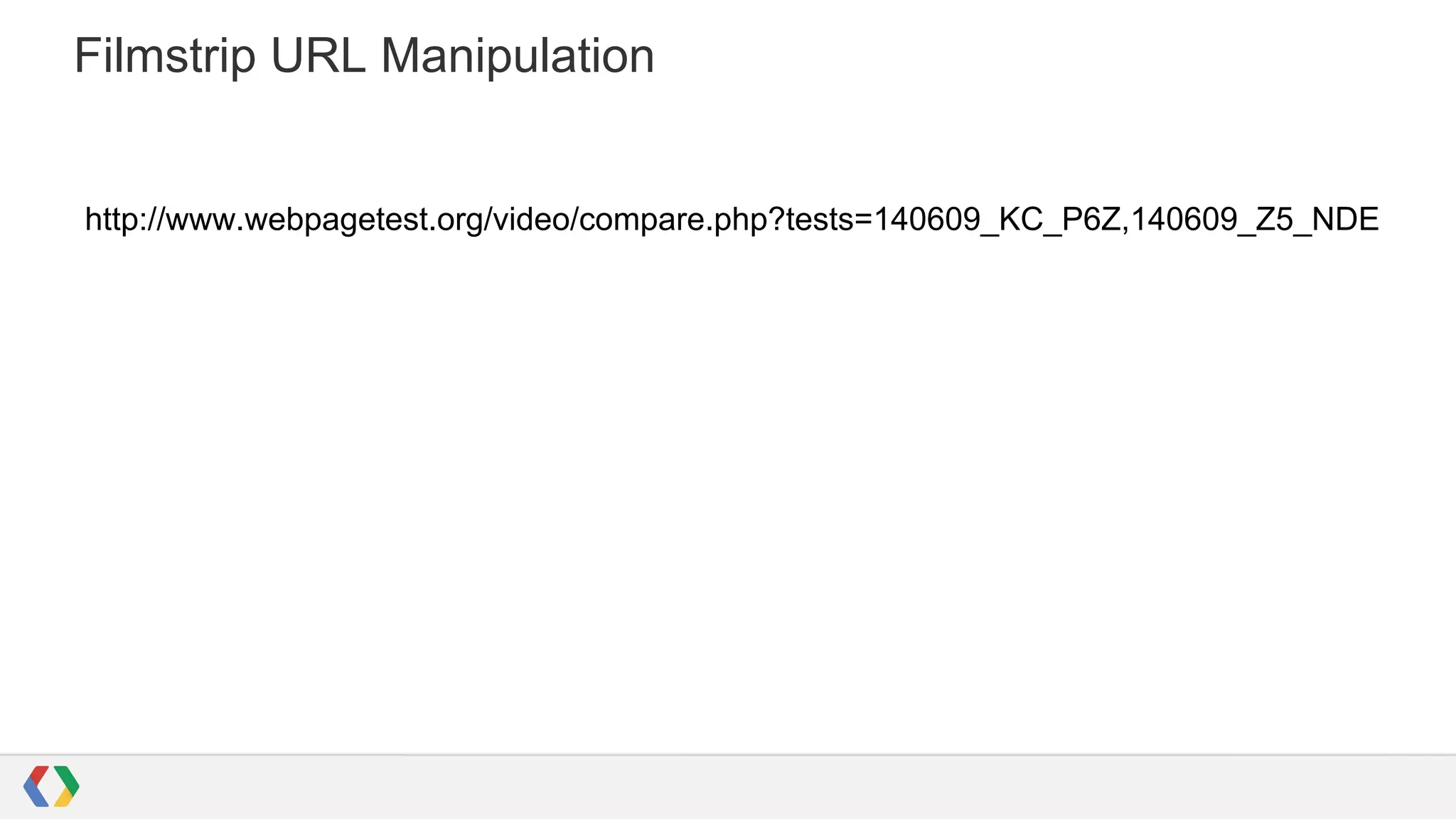 Filmstrip URL Manipulation
http://www.webpagetest.org/video/compare.php?tests=140609_KC_P6Z,140609_Z5_NDE
 