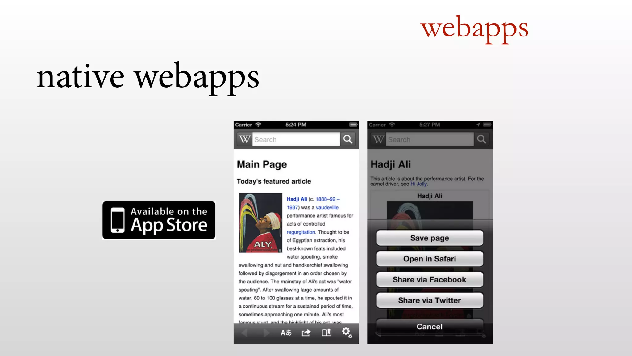 webapps
native webapps
 