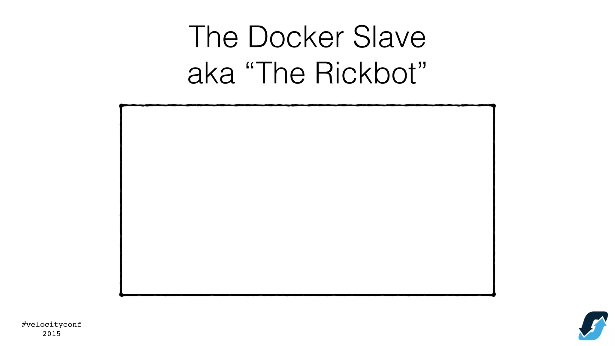 #velocityconf
2015
The Docker Slave
aka “The Rickbot”
 