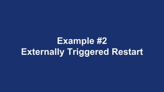 Example #2
Externally Triggered Restart
 