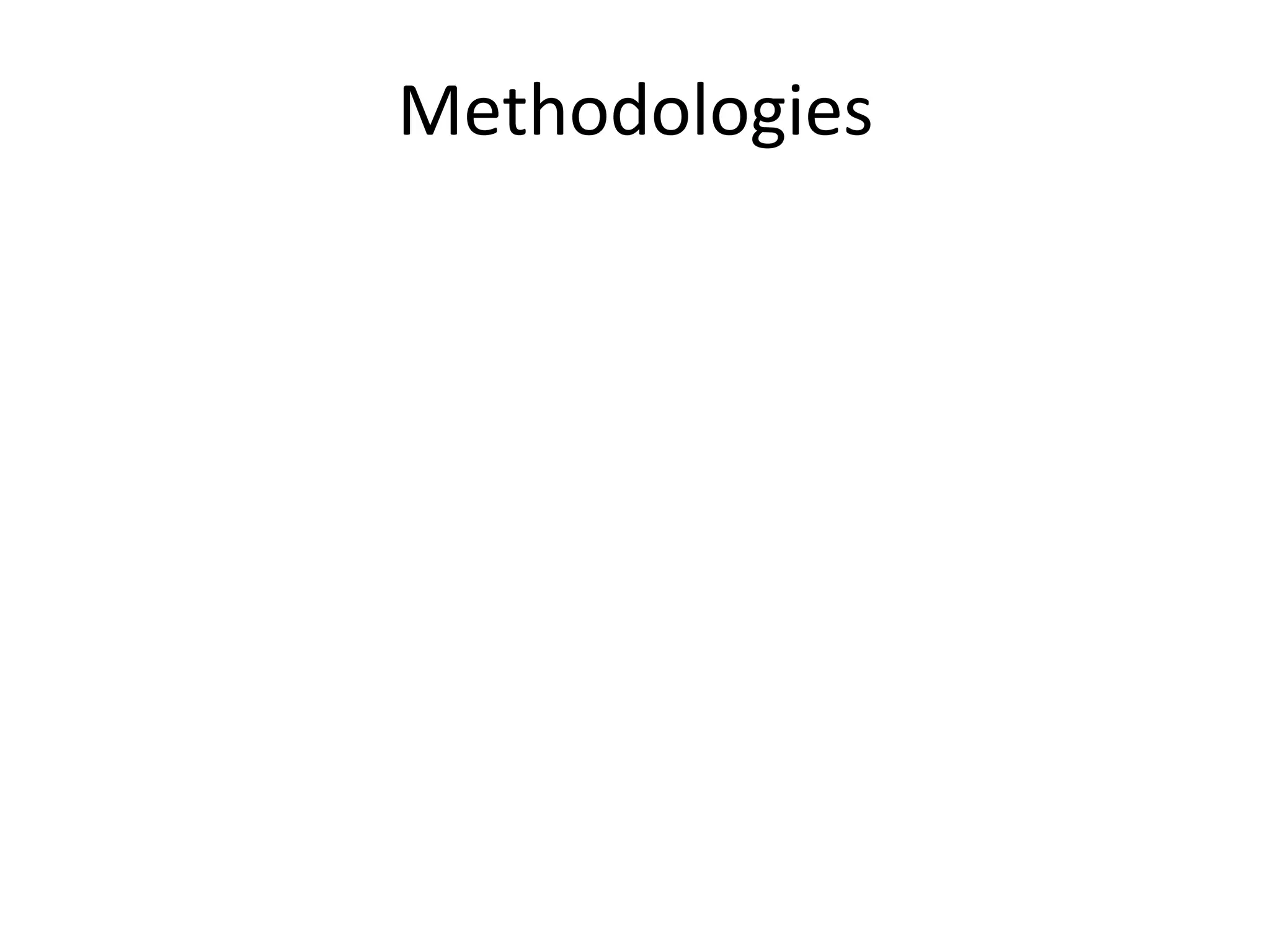 Methodologies	
  
 