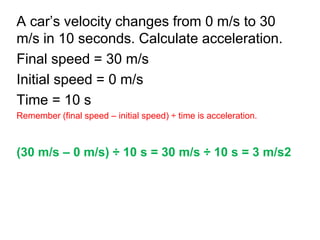 Velocity and Acceleration PowerPoint.ppt