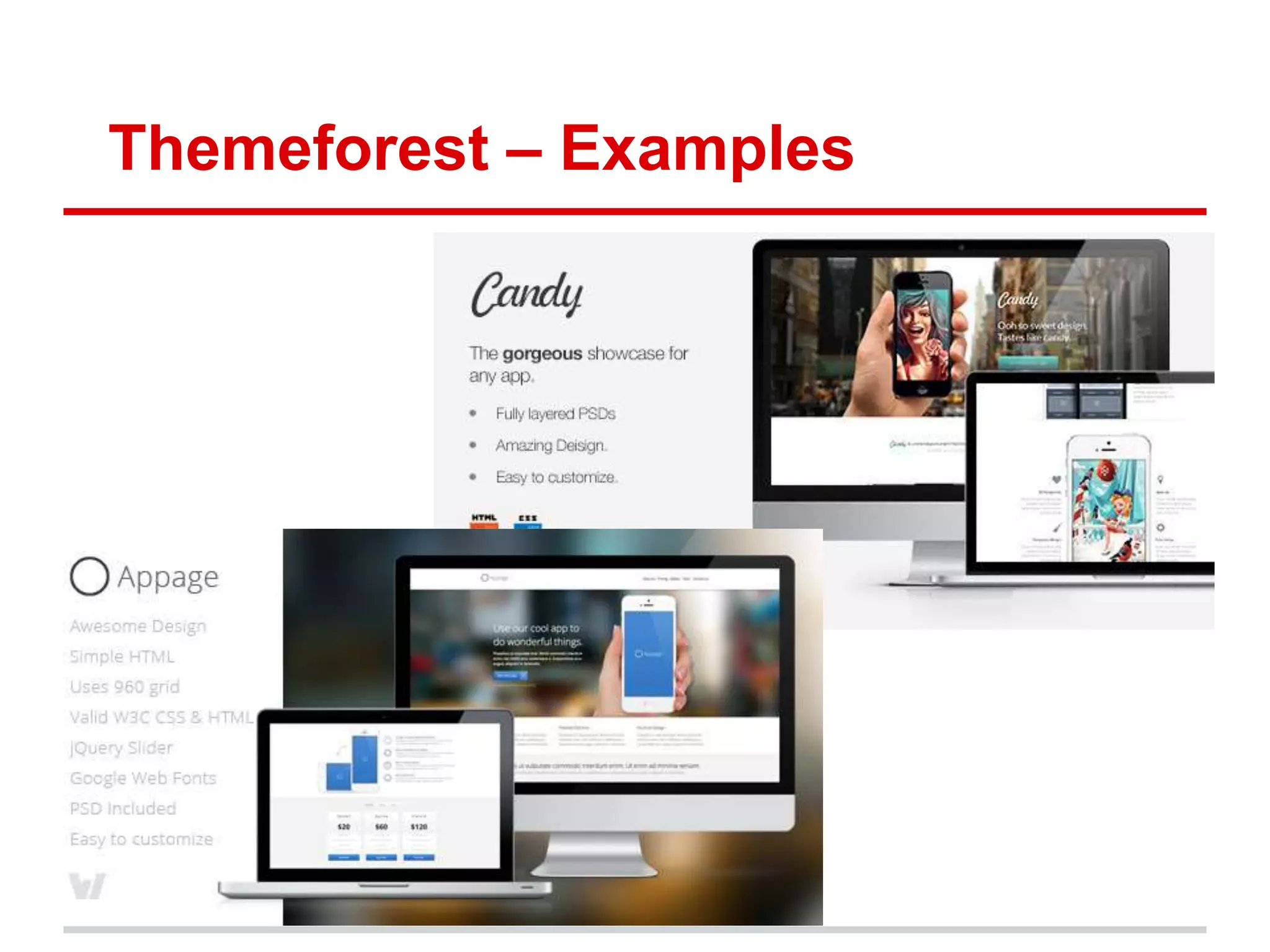 Themeforest – Examples
 