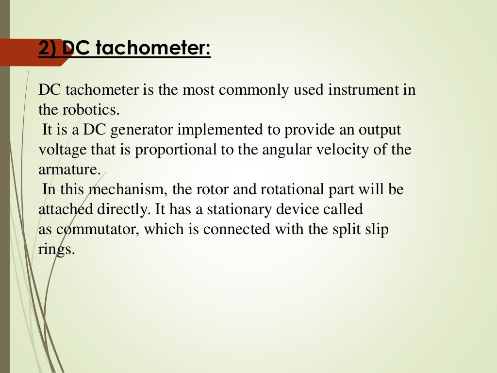 Velocity sensors in_robotics