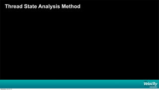 Thread State Analysis Method
Wednesday, June 19, 13
 