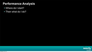 Performance Analysis
 Where do I start?
 Then what do I do?
Wednesday, June 19, 13
 