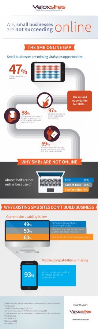 Veloxsites Infographic: Why SMBs Are Not Succeeding Online 