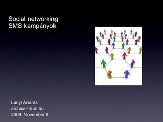 Social networking  SMS kampányok Lányi András archicentrum.hu 2009. November 9. 