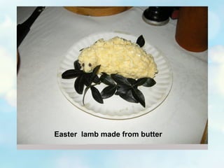 Easter lamb made from butter