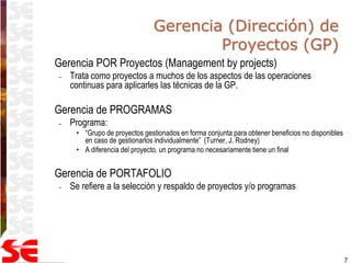 Introducción a la Gerencia de Proyectos | PDF