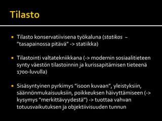 ¡  Pyöriä	
  &	
  Ojala	
  (2012):	
  prekarisaation	
  

indikaattorit	
  
§  Ylikoulutus	
  

§  Toteutunut	
  työmar...
