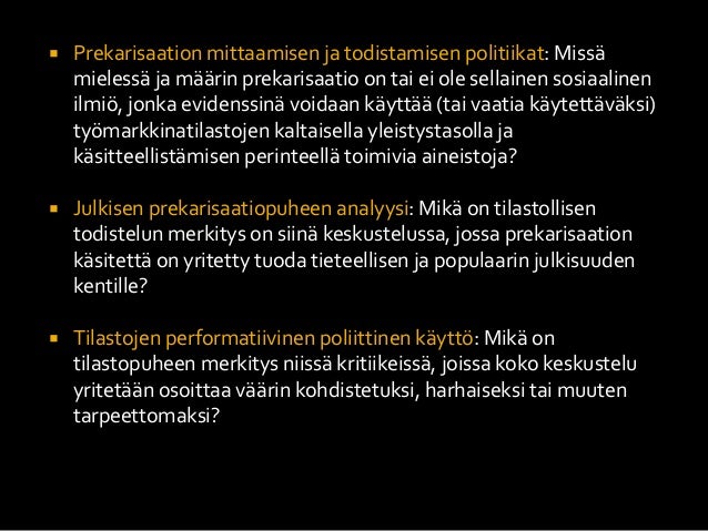 Prekarisaatio Prekarisaatio