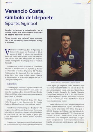 Venancio Costa, símbolo del deporte en Almoradí