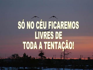 SÓ NO CÉU FICAREMOS  LIVRES DE  TODA A TENTAÇÃO! 