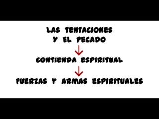 Las  tentacionesY  El  pecadoContienda  espiritualFuerzas  y  Armas  espirituales