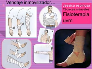 +
Vendaje inmovilizador…
Jessica espinosa
Técnicas manuales
Fisioterapia
uvm
 