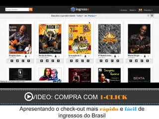 ––––––––––––––––––––––––––––––––––––––––––––––––––––––––––––––––––––––––––

               VIDEO: COMPRA COM 1-CLICK
––––––––––––––––––––––––––––––––––––––––––––––––––––––––––––––––––––––––––

         Apresentando o check-out mais rápido e fácil de
                       ingressos do Brasil
 