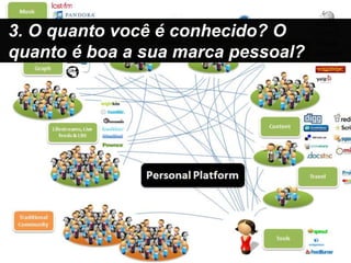 3. O quanto você é conhecido? O quanto é boa a sua marca pessoal?