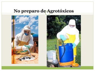 No preparo de Agrotóxicos
 