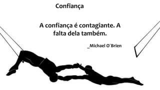Confiança
A confiança é contagiante. A
falta dela também.
_Michael O´Brien
 