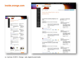 inside.orange.com




cc - by/nc/sa © 2013 – Orange – web, digital & social media
 