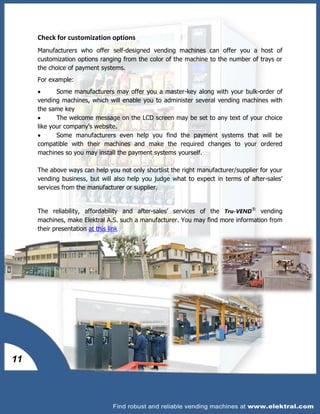 Vending Machine Installation Guide Starting Your Own Vending Business: A Step-by-step Guide | PDF