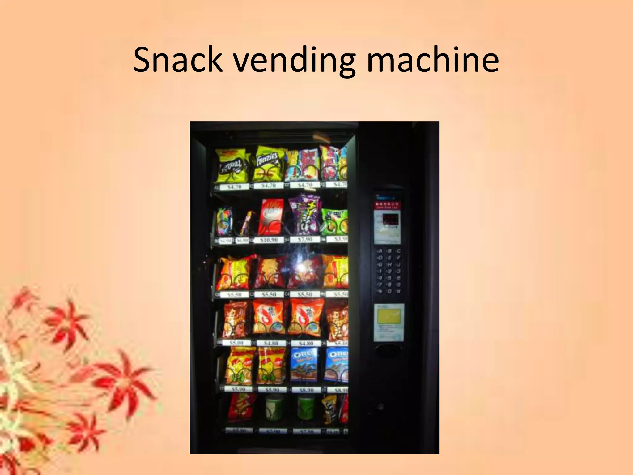 Snack vending machine
 