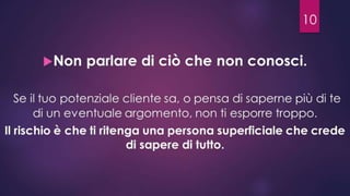 Ciò che un venditore deve fare