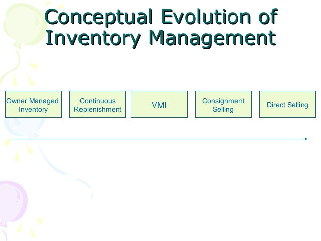 vendor managed inventory versus consignment inventory Vendor-managed inventory (vmi) is a family of business models in which the buyer of a product provides certain information to a supplier (vendor) of that product and the supplier takes full responsibility for maintaining an agreed inventory of the material, usually at the buyer's consumption location (usually a store). vendor managed inventory versus consignment inventory Vendor-managed inventory (vmi) is a family of business models in which the buyer of a product provides certain information to a supplier (vendor) of that product and the supplier takes full responsibility for maintaining an agreed inventory of the material, usually at the buyer's consumption location (usually a store).