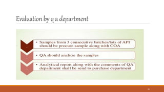 Evaluation by q a department
26
 