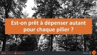 #seocamp
Est-on prêt à dépenser autant
pour chaque pilier ?
12
 