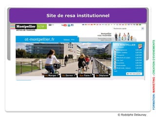 Site de resa institutionnel




                                                    FORMATION- MARKETING - CREATION D’EVENEMENTS
                              © Rodolphe Delaunay
 