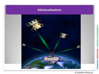 Géolocalisation




© Rodolphe Delaunay
                      42




                      FORMATION- MARKETING - CREATION D’EVENEMENTS
 
