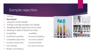 Insufficient Sample Pediatric venepuncture :clinical skills. | PPTX