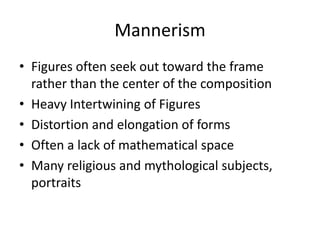 Enormous size of figures, towering verticality