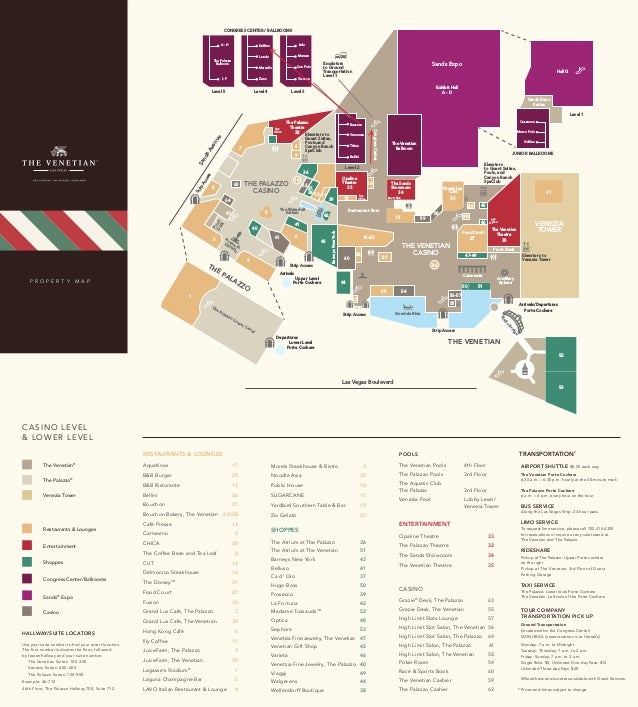 The Venetian Las Vegas Map Venetian Map: Delfino Room
