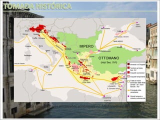 A rede comercial e as possessões venezianas no Mediterrâneo oriental. 