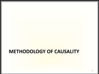 METHODOLOGY OF CAUSALITY
10
 