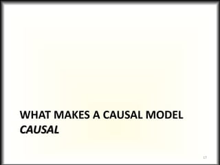 WHAT MAKES A CAUSAL MODEL
CAUSAL
17
 