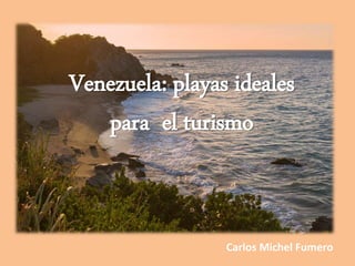 Carlos Michel Fumero
Venezuela: playas ideales
para el turismo
 