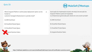 Quis 33
https://trailhead.salesforce.com/users/strailhead/trailmixes/mule-soft-certification-practice-exams
 