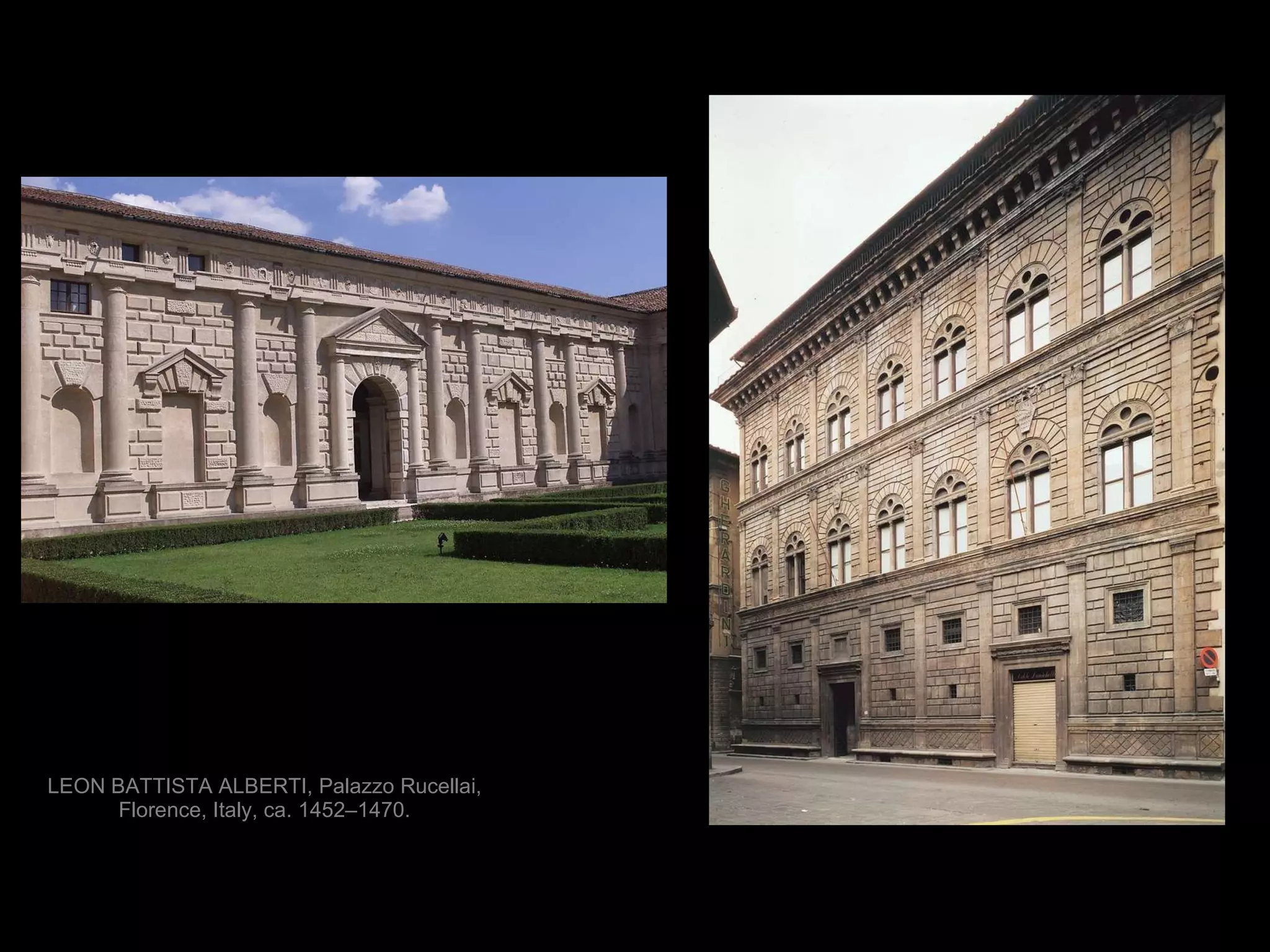 LEON BATTISTA ALBERTI, Palazzo Rucellai, Florence, Italy, ca. 1452–1470. 