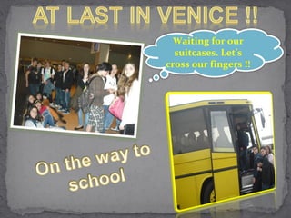 Waiting for our
  suitcases. Let’s
cross our fingers !!
 