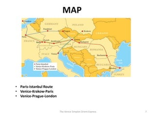 Venice Simplon-Orient-Express route map