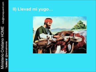 II) Llevad mi yugo… 
 