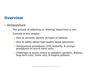 veni procedures venipuncture intraarterial intravevenous | PPT