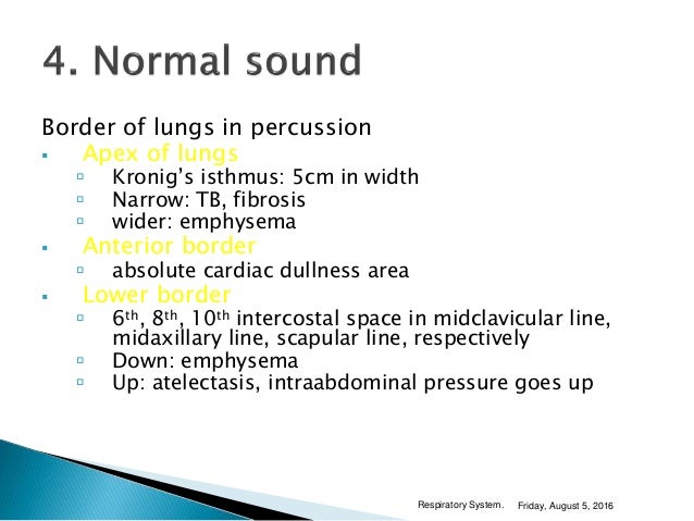 physical examination in RESPIRATORY SYSTEM