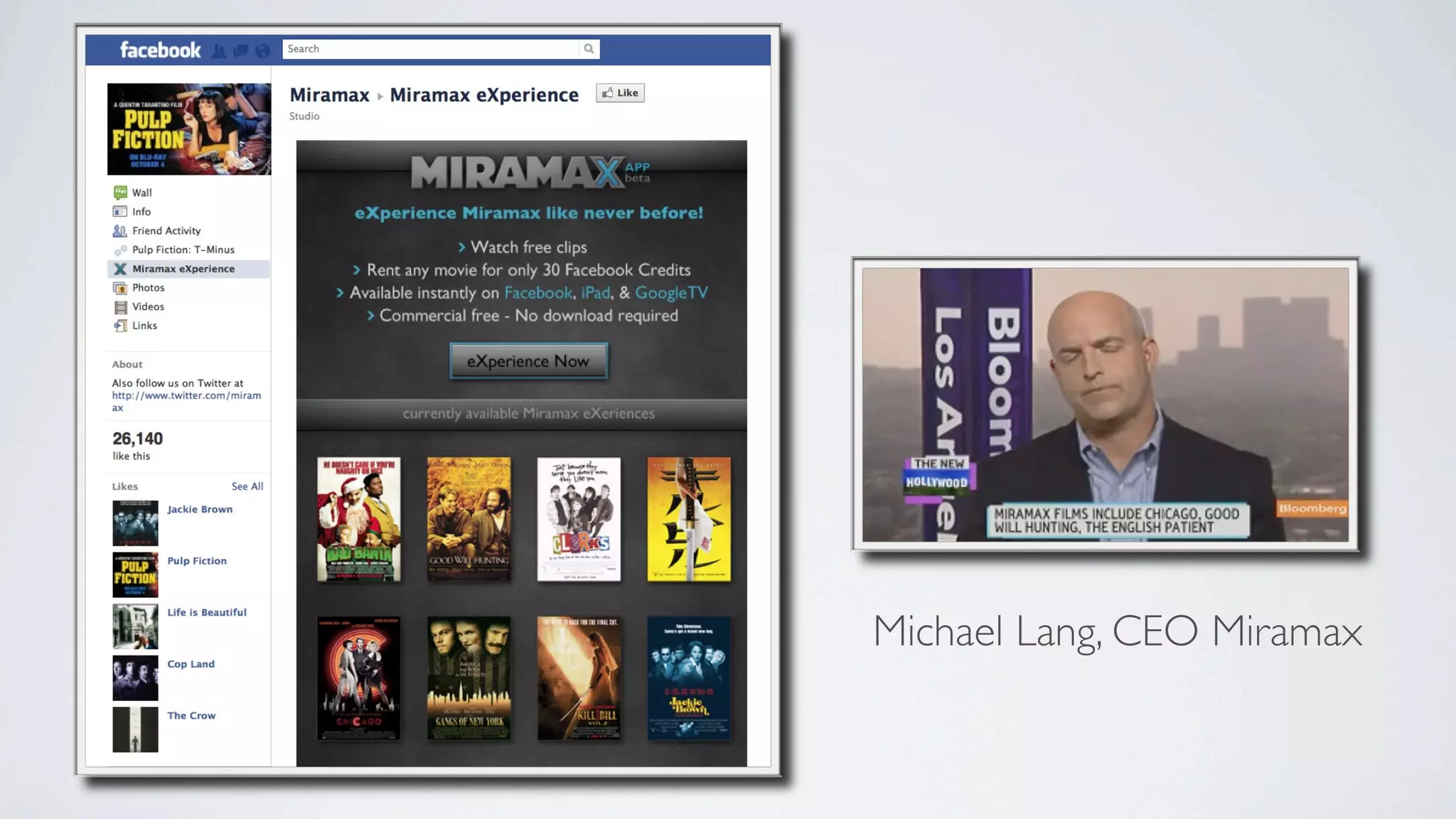 Michael Lang, CEO Miramax
 