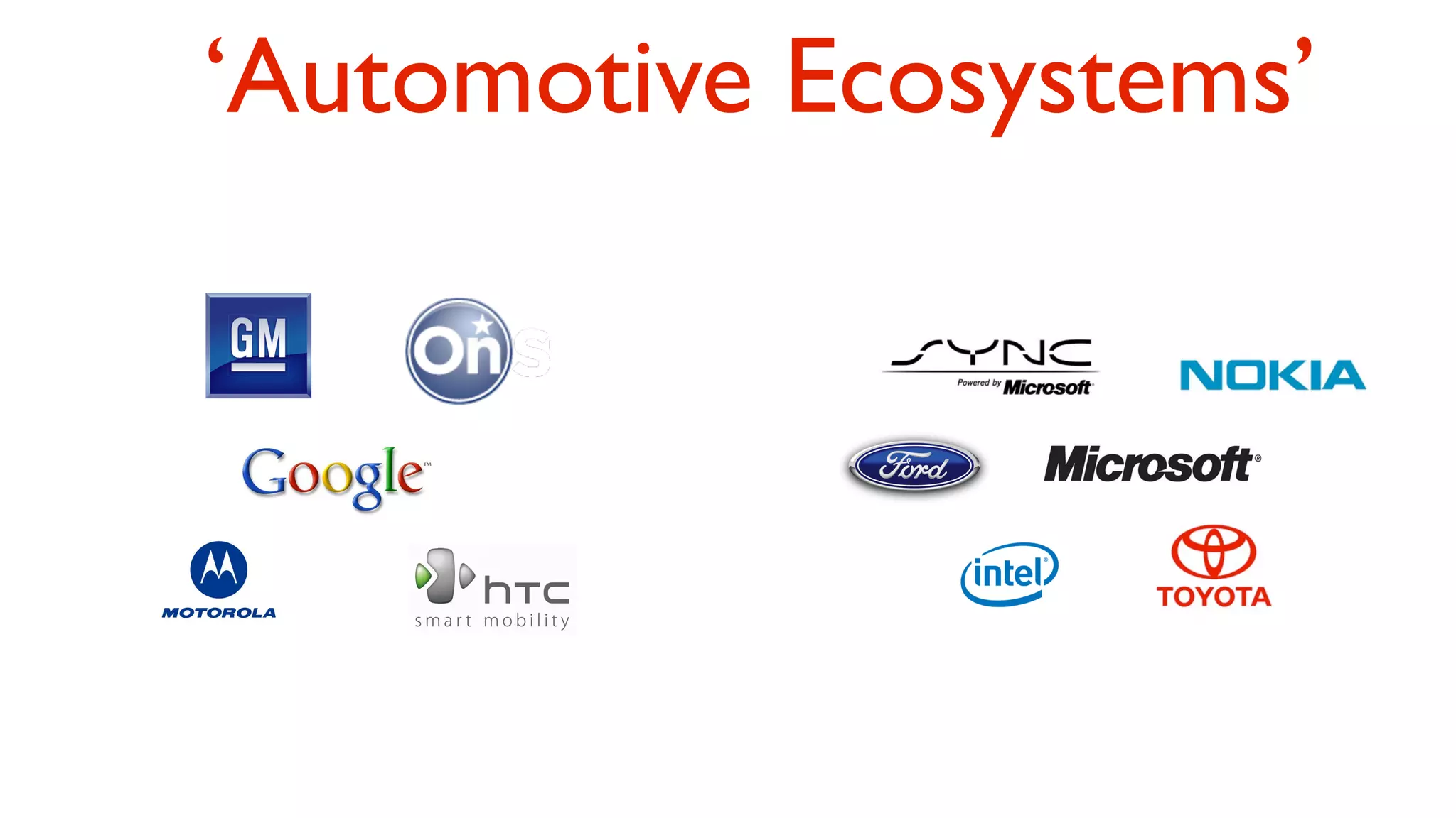 ‘Automotive Ecosystems’
 