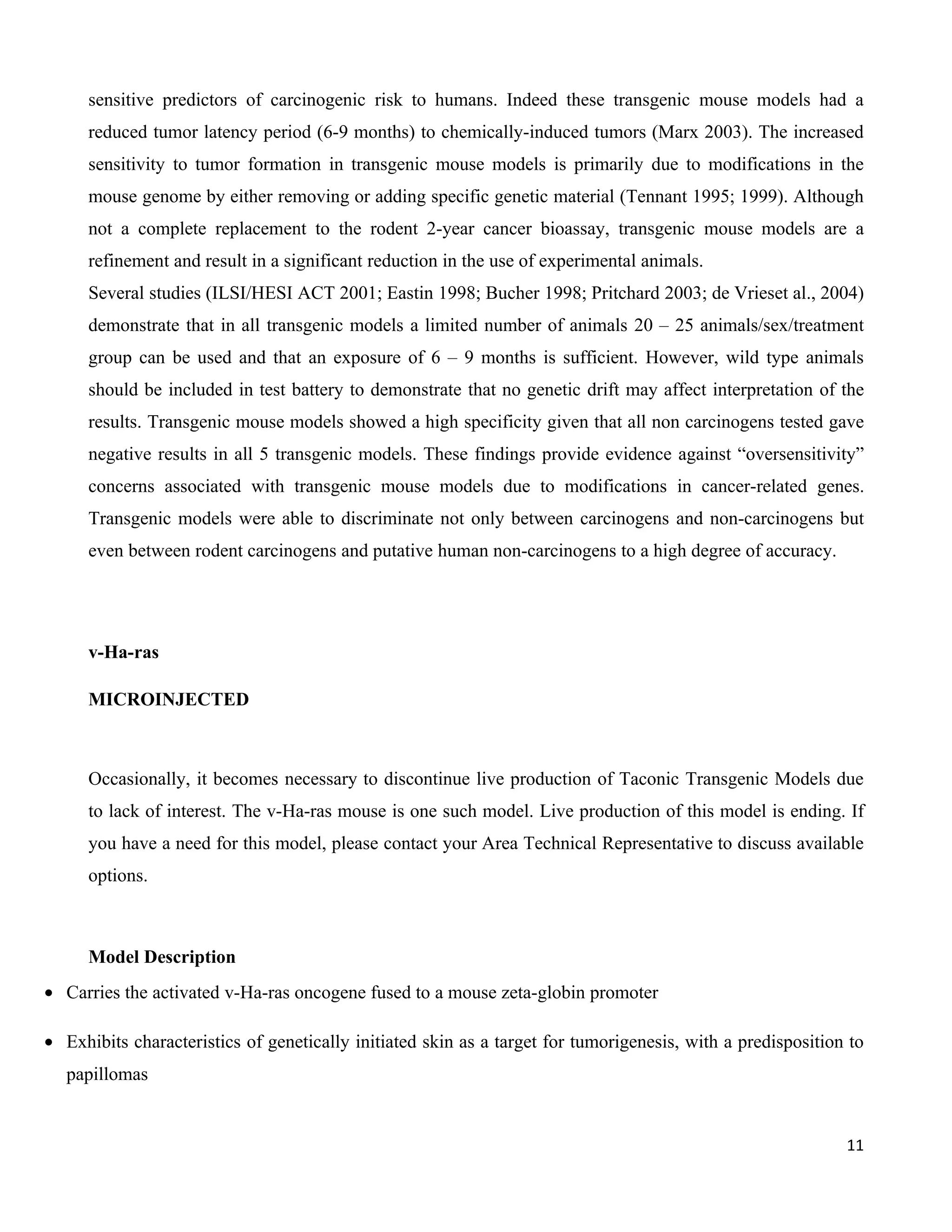 carcinogenecity tests